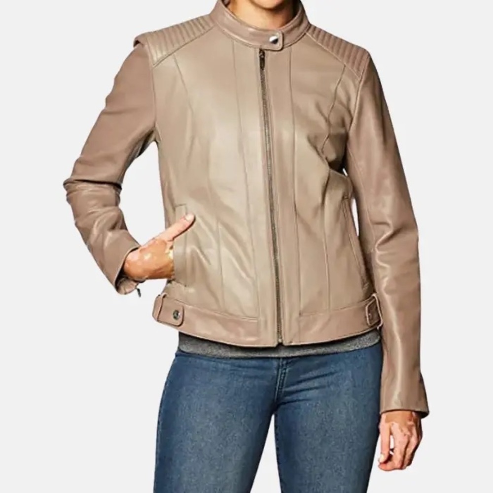 Cole Haan Leather Moto Jacket NWT - Picture 11 of 11